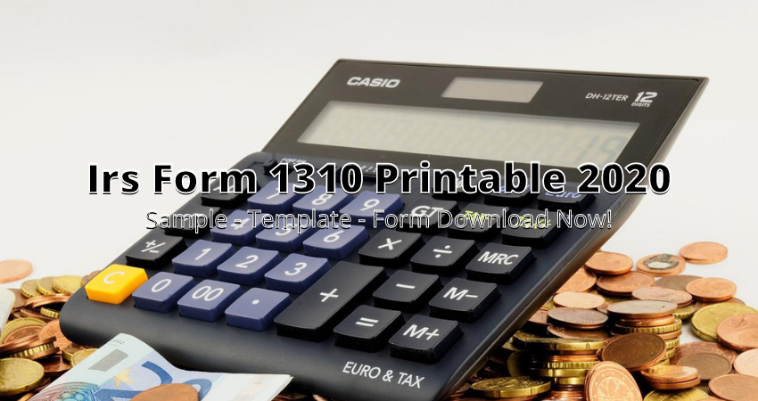 form 1310 irs 2020